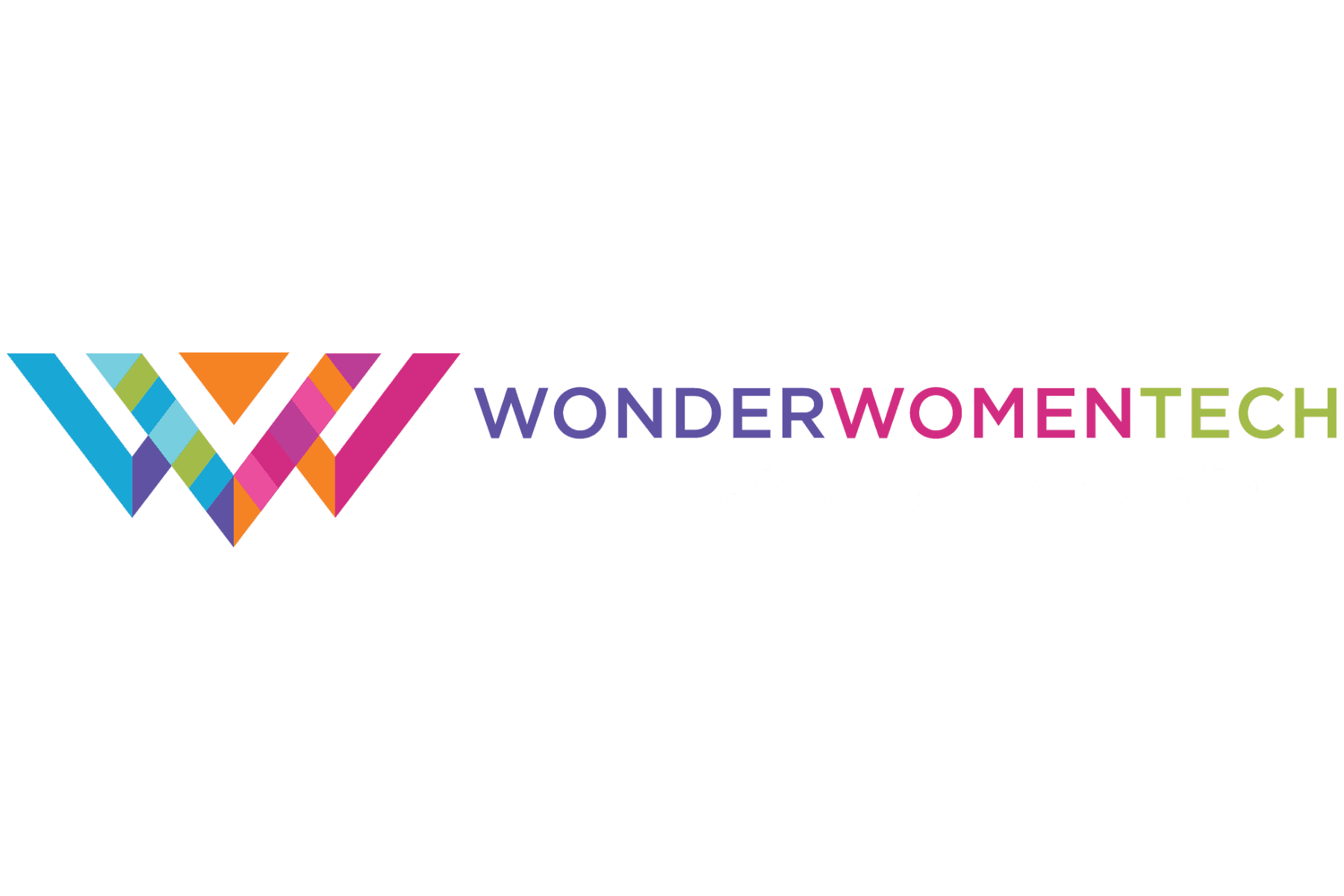 Colorful Wonder Women Tech logo with the tagline 'innovate.empower.ignite.'