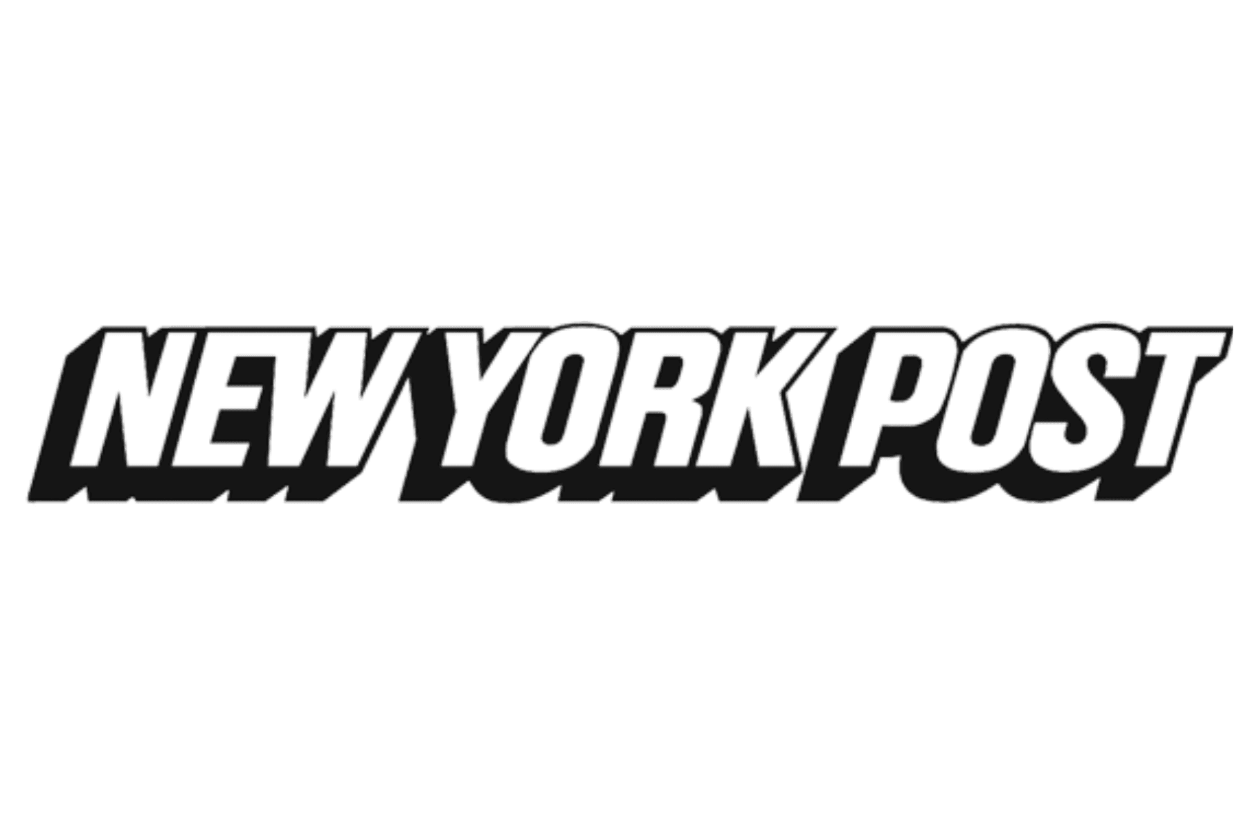 Logo of New York Post in bold, black letters on a transparent background.