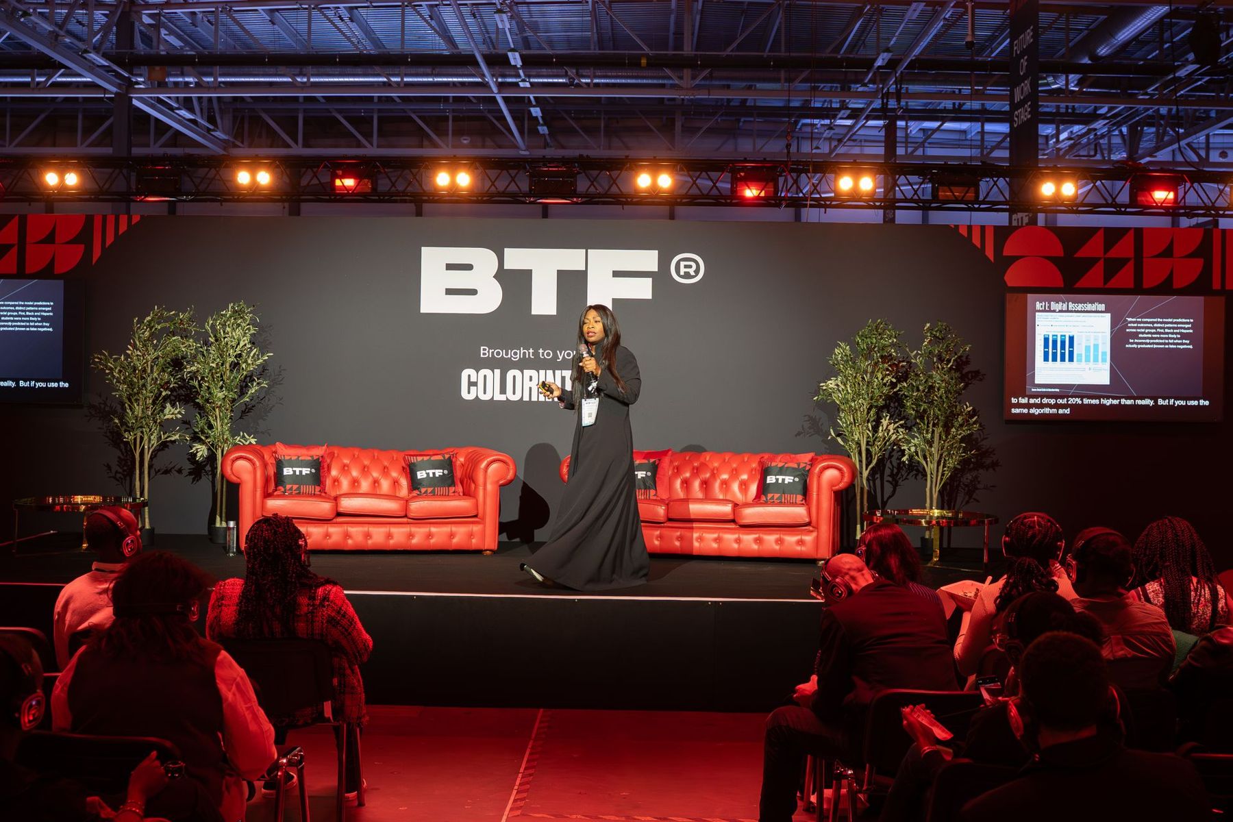 Yvette Schmitter on stage at Black Tech Fest 2025
